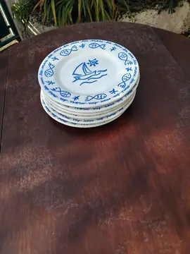 6 assiettes à des