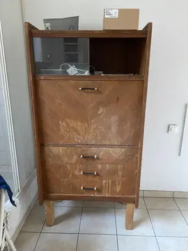 Commode avec bureau pliable