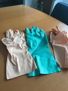 Gants vaisselle solides sans latex (mains gauches uniquement)