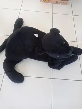 donne panthère noire peluche