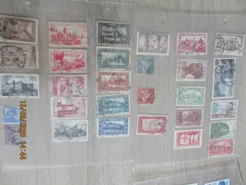 29 timbres colonies françaises : AOF Algérie Maroc Tunisie