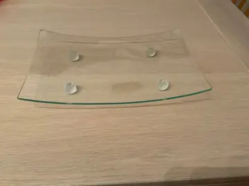 petit plat de service en verre