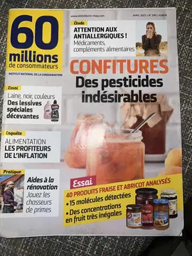 magazine 60 millions de consommateurs avril 2023