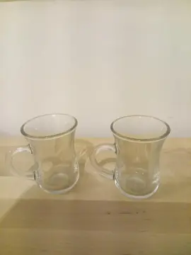 2 tasse à café ou thé 9x6cm - verre