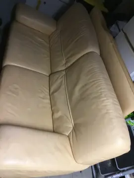 canapé cuir 3 places convertible sommier lattes matelas bultex 2,10 par 0,90 sous bassement à refixe