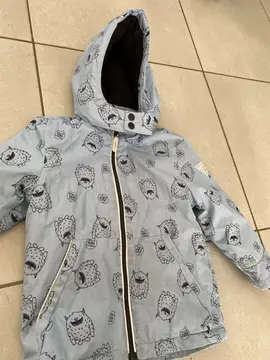 Manteau blouson hiver garcon 3 ans 98 cm motif monstre bleu