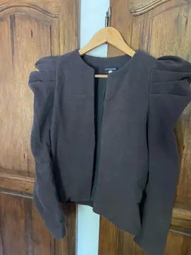veste tweed épaules froncées