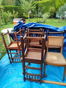 chaises canées