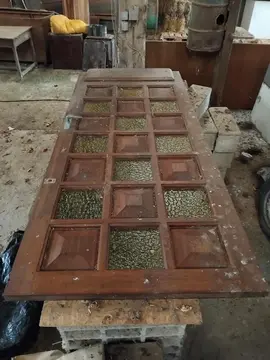 porte d'entrée bois et verre