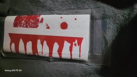 sticker sang main halloween deco