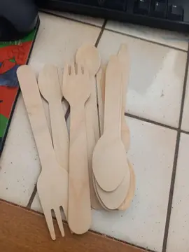 lot fourchette et cuillère en bois