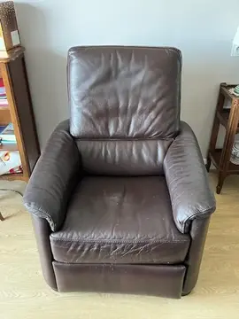 Fauteuil électrique cuir