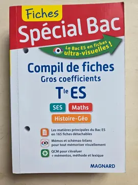livre "compil de fiches Terminale ES"
