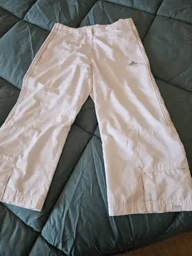 Pantacourt Adidas blanc T 38 femme