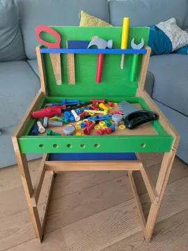 Établi enfant en bois + outils