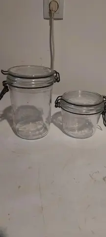 2 bocaux en verre