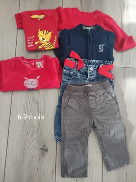 Vêtements garçon et fille de 1 à 9 mois