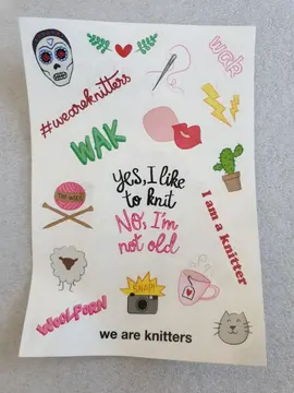 autocollants "we are knitters"