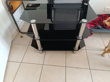 meuble tv en verre