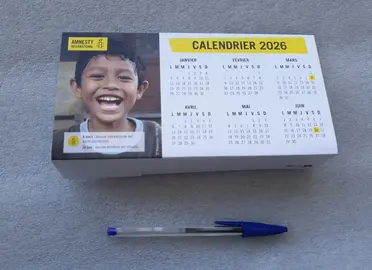 calendrier 2026 "amnesty international"
