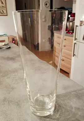 Vase transparent de 30 cm