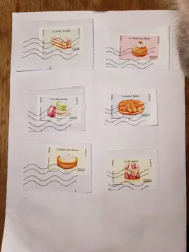 6 timbres oblitérés