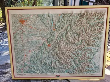 Carte en relief Alpes centrales