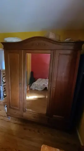 armoire ancienne 3 portes, 1 glace