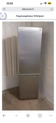 Frigo/congélateur Whirlpool