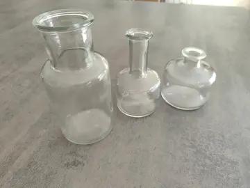 3 pots en verre