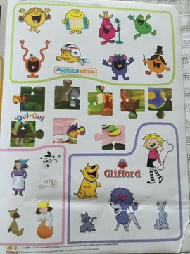Plusieurs planches de stickers