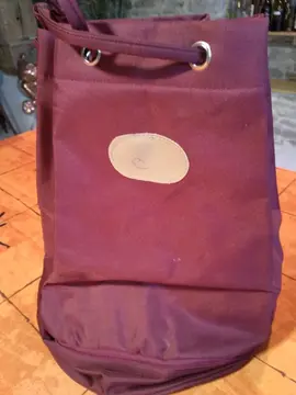 SAC BANDOULIERE EN TOILE BORDEAUX