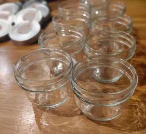 9 pots en verre 200ml avec couvercle