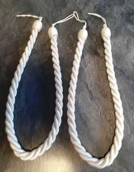 Attaches rideaux corde ivoire