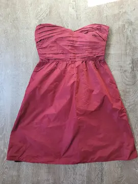 robe bustier bordeaux