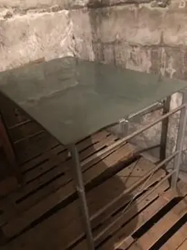 Bureau plateau en verrre