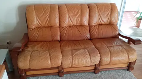 CANAPÉ cuir CONVERTIBLE