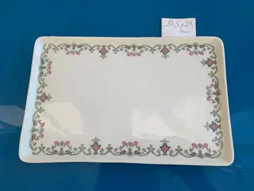 plateau porcelaine décorée