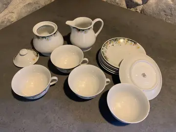 service thé porcelaine décorée