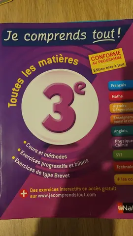 livre toutes disciplines 3eme