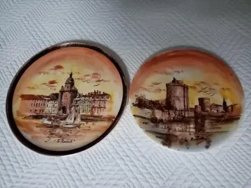 2 assiettes décor LA ROCHELLE