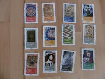Série 12 timbres Objets d'art 2014