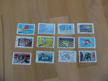 Série 12 timbres Le timbre fête l'air-Fête du timbre 2013