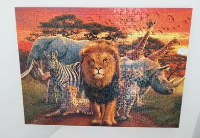 tableau puzzle animaux de la savane