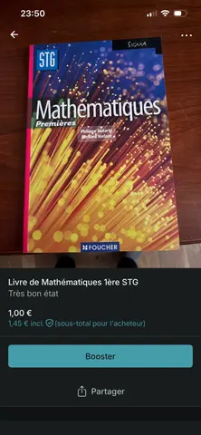 Livre mathématiques 1ere STG