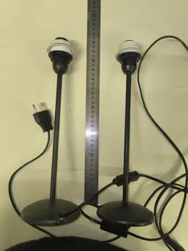 2 lampes de chevet métal noire 35cm