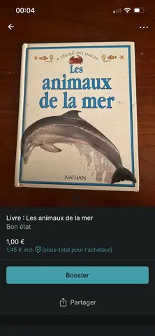Livre : Les animaux de la mer