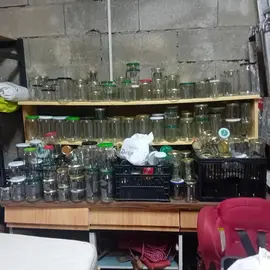 pots vides en verre