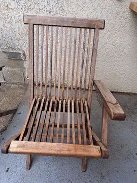 Fauteuil teck à renover
