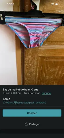 Bas de maillot de bain 10 ans